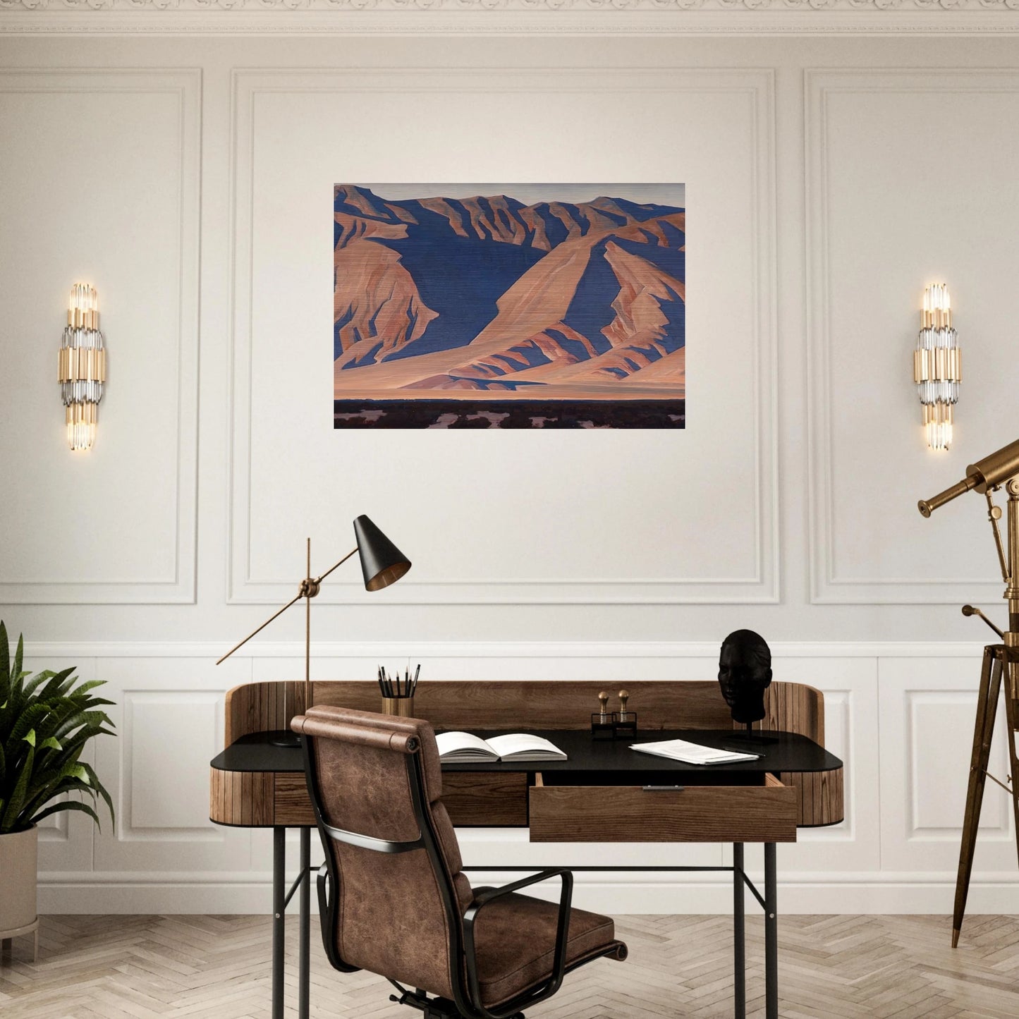 INYO MOUNTAINS 1944 - Maynard Dixon Brushed Aluminum Print - 70x100 cm / 28x40 inches | Maynard Dixon Aluminum Print | Maynard Dixon Prints
