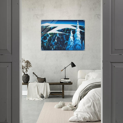 Sangre De Cristo Range - Eyvind Earle Acrylic Print - 70x100 cm / 28x40″ inches
