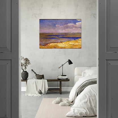 VIEW OF THE RIVER SCHELDT 1893 - Theo van Rysselberghe Brushed Aluminum Print - 70x100 cm / 28x40 inches | Theo van Rysselberghe Aluminum Print | Theo van Rysselberghe Prints