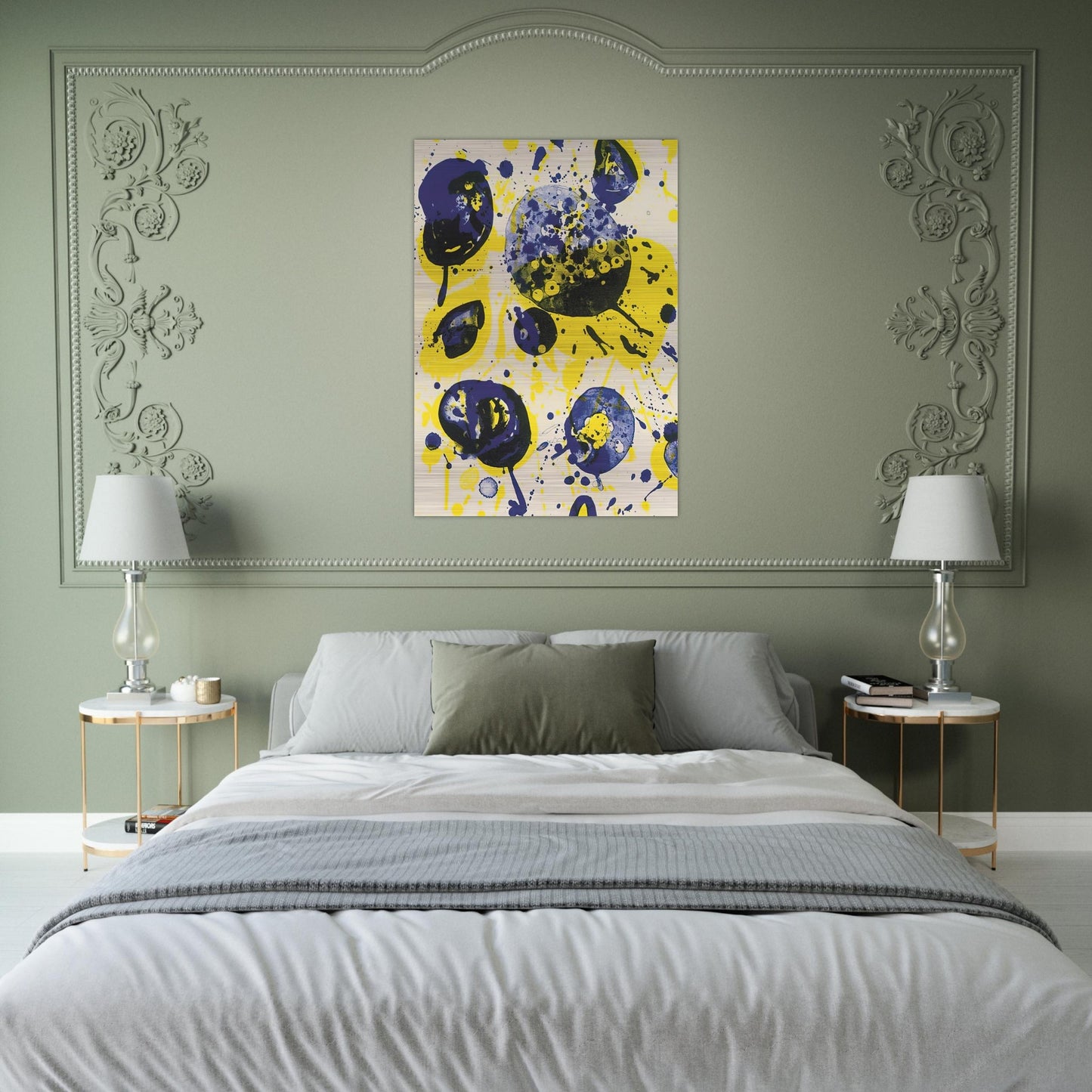 Untitled  from Pasadena Box   Lembark L61  - Sam Francis Brushed Aluminum Print - 70x100 cm / 28x40 inches | Sam Francis Aluminum Print | Sam Francis Prints