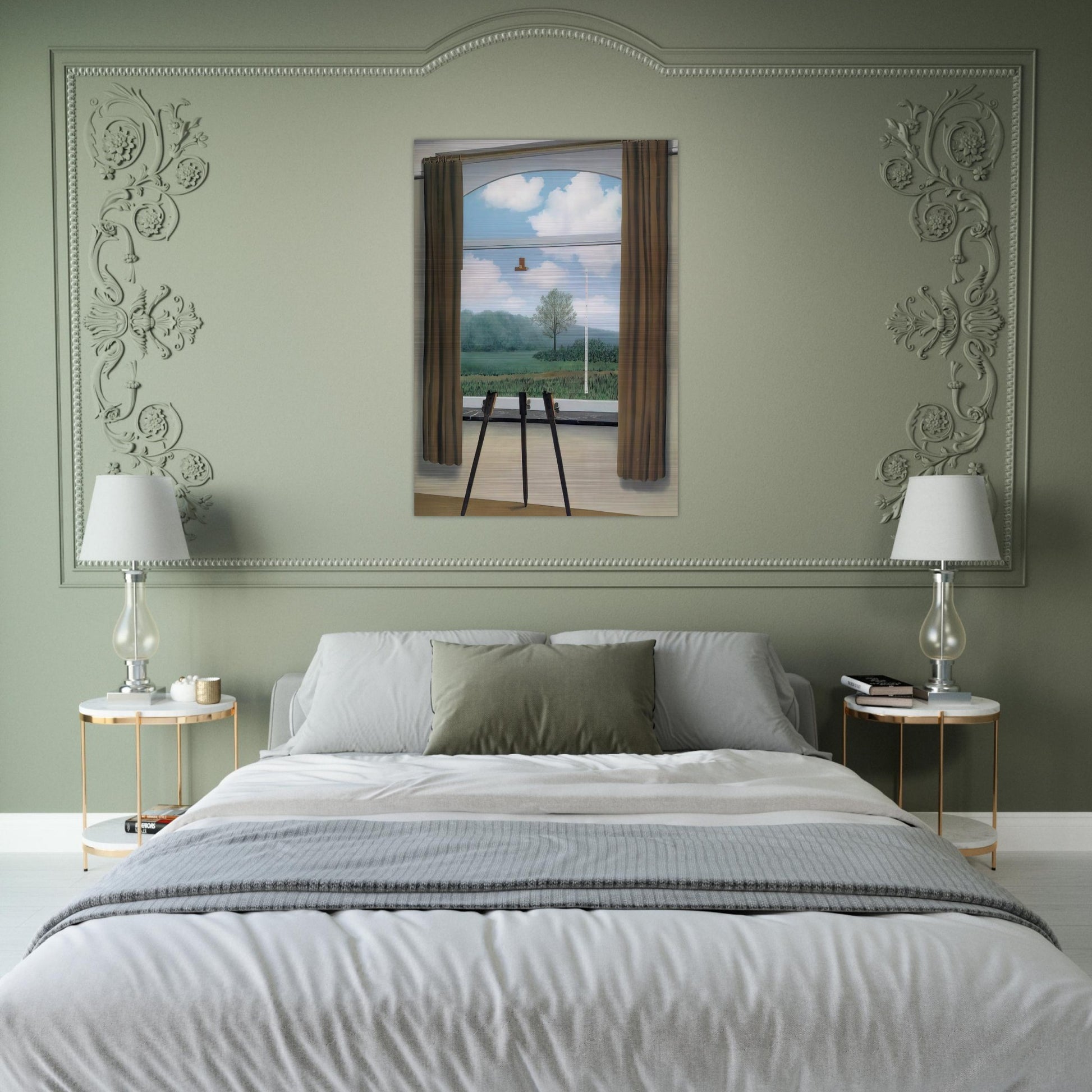 THE HUMAN CONDITION 1933 - Rene Magritte Brushed Aluminum Print - 70x100 cm / 28x40 inches | Rene Magritte Aluminum Print | Rene Magritte Prints
