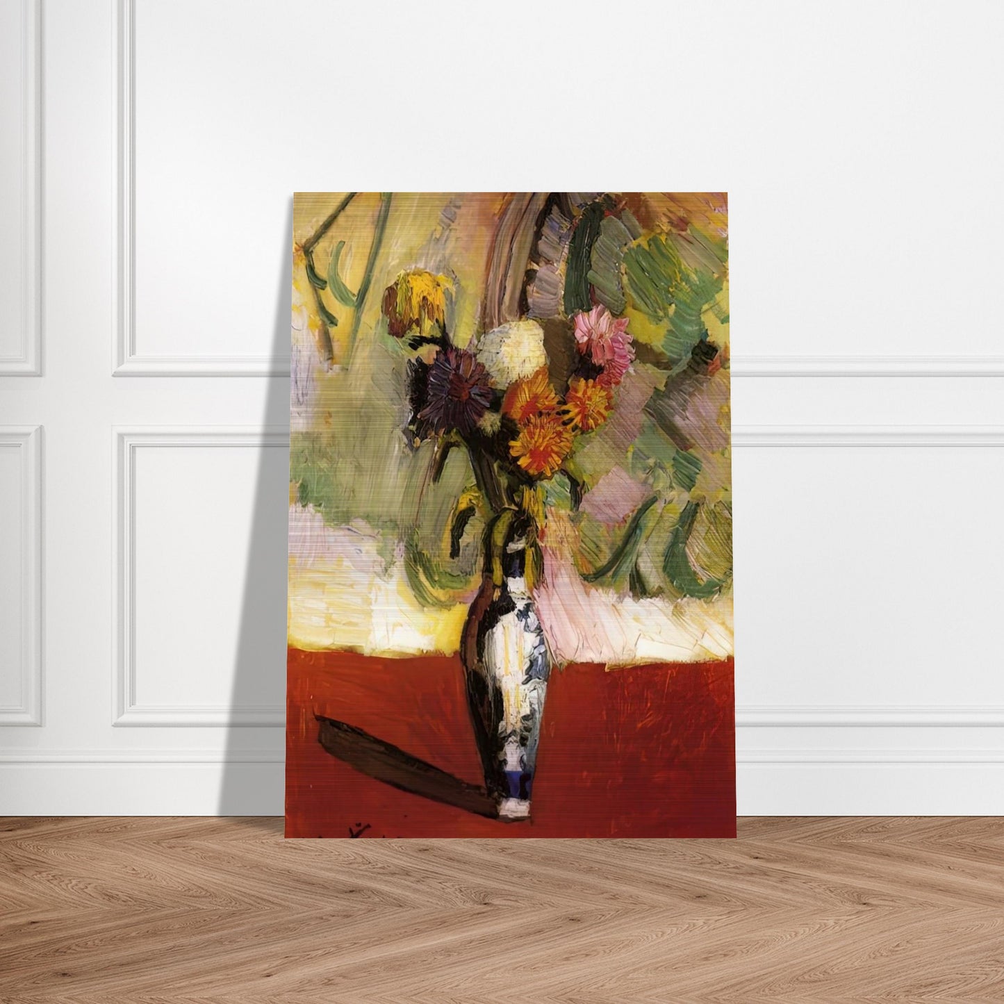 CHRYSANTHEMUMS IN A CHINESE VASE 1902 - Henri Matisse Brushed Aluminum Print - 70x100 cm / 28x40 inches | Henri Matisse Aluminum Print | Henri Matisse Prints