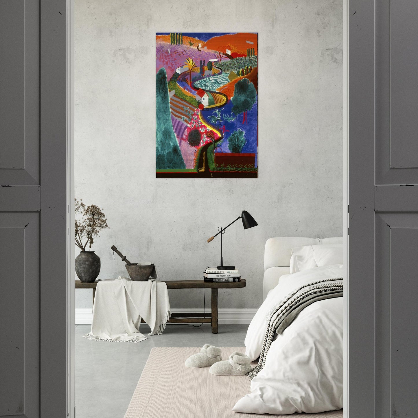 David Hockney - David Hockney Brushed Aluminum Print - 70x100 cm / 28x40 inches | David Hockney Aluminum Print | David Hockney Prints