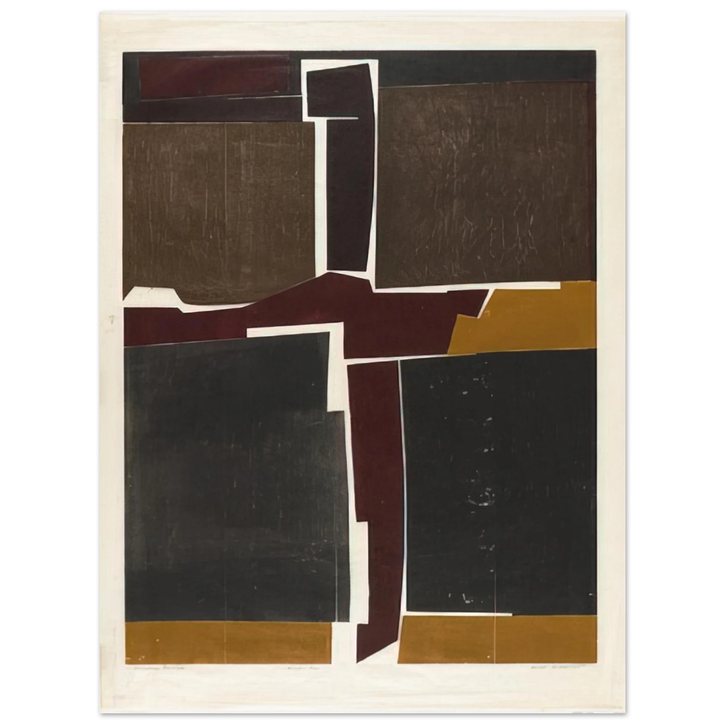 Will Barnet - Singular Image - 1964 United States  75x100 cm / 30x40inches Fine Art Poster
