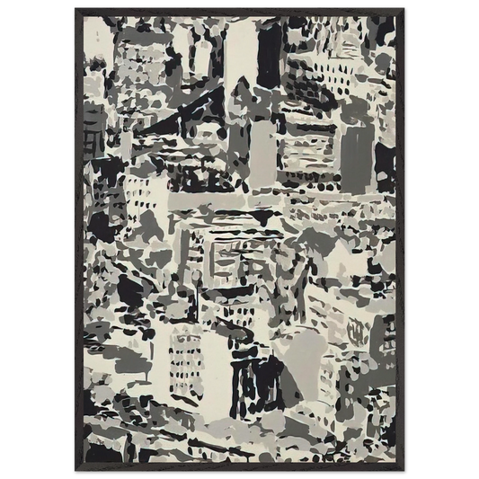 TOWNSCAPE 1969 - Gerhard Richter 70x100 cm / 28x40 inches Framed Art Print – Black Wooden Frame