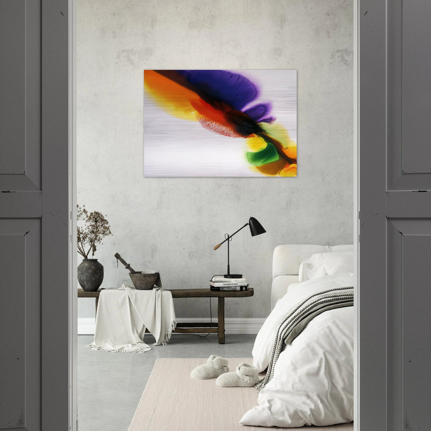 Phenomena Tibetan Flange - Paul Jenkins Brushed Aluminum Print - 70x100 cm / 28x40 inches | Paul Jenkins Aluminum Print | Paul Jenkins Prints