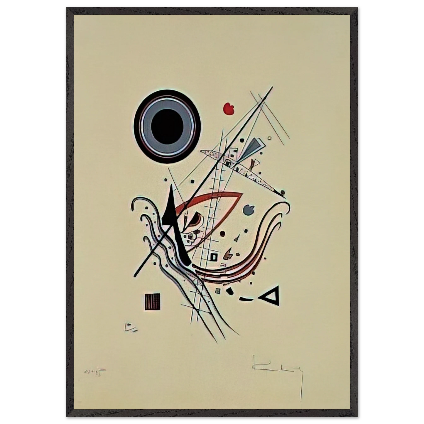 BLUE 1922 - Wassily Kandinsky 70x100 cm / 28x40 inches Framed Art Print – Black Wooden Frame
