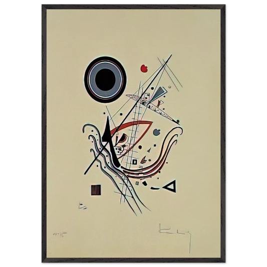 BLUE 1922 - Wassily Kandinsky 70x100 cm / 28x40 inches Framed Art Print – Black Wooden Frame