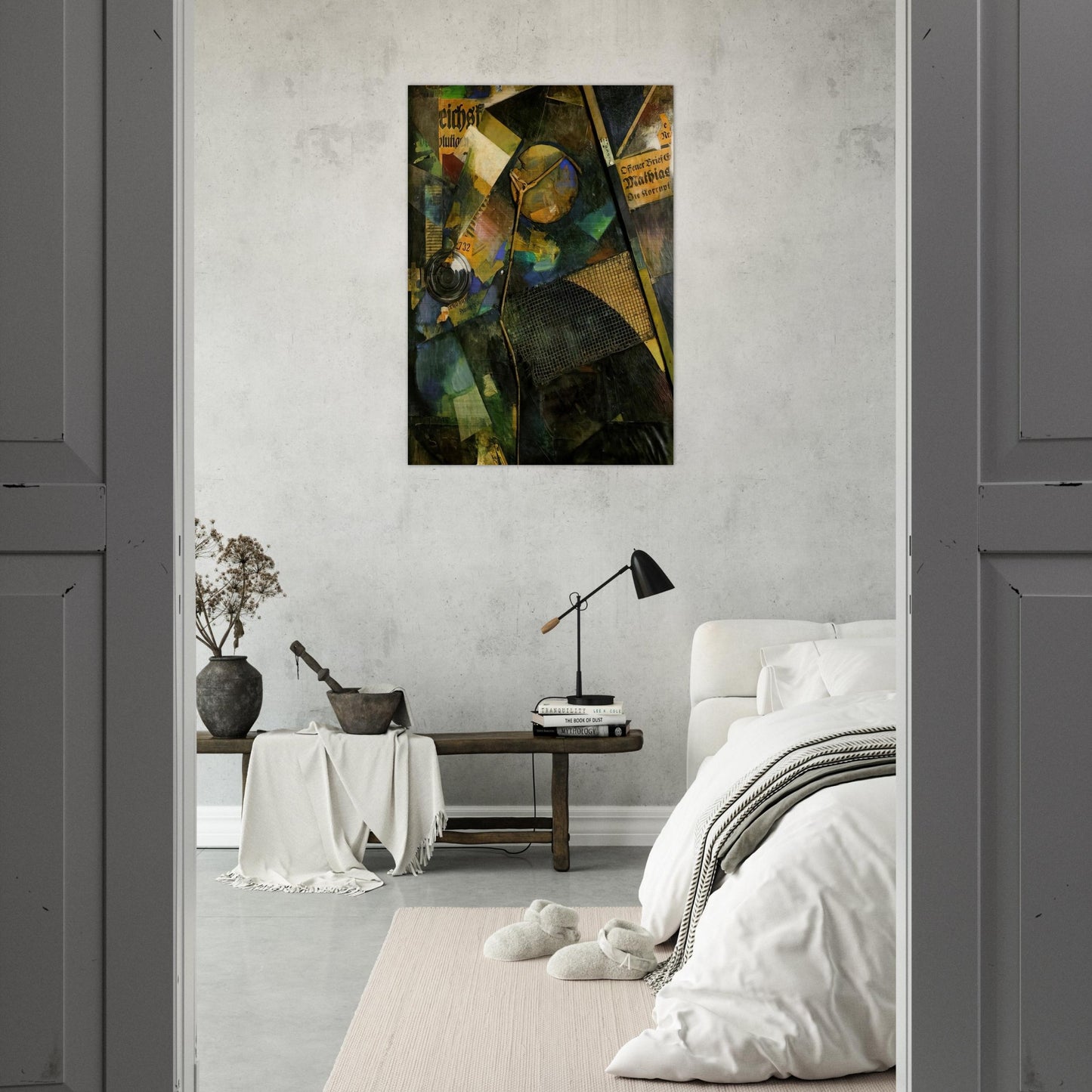 MERZ PICTURE 25A THE STAR PICTURE 1920 - Kurt Schwitters Brushed Aluminum Print - 70x100 cm / 28x40 inches | Kurt Schwitters Aluminum Print | Kurt Schwitters Prints