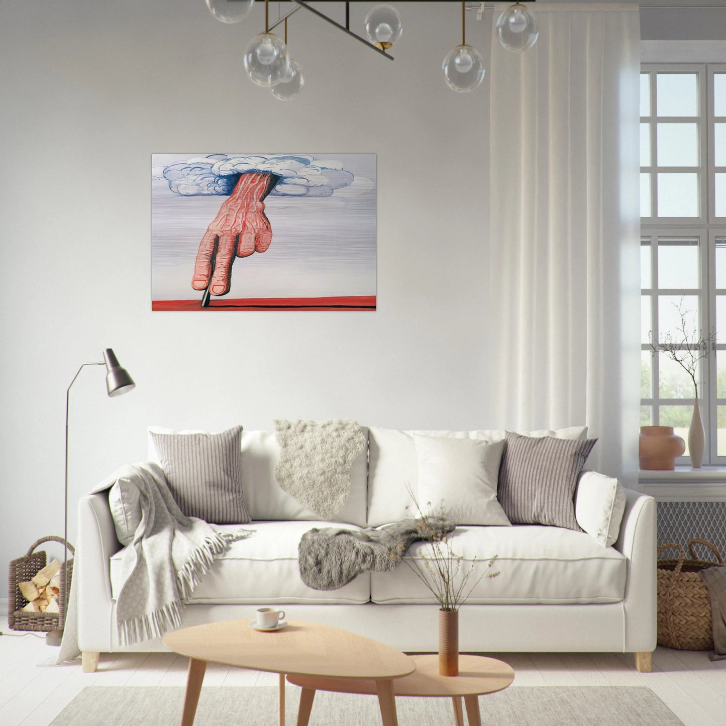 LINE - Philip Guston Brushed Aluminum Print - 70x100 cm / 28x40 inches | Philip Guston Aluminum Print | Philip Guston Prints