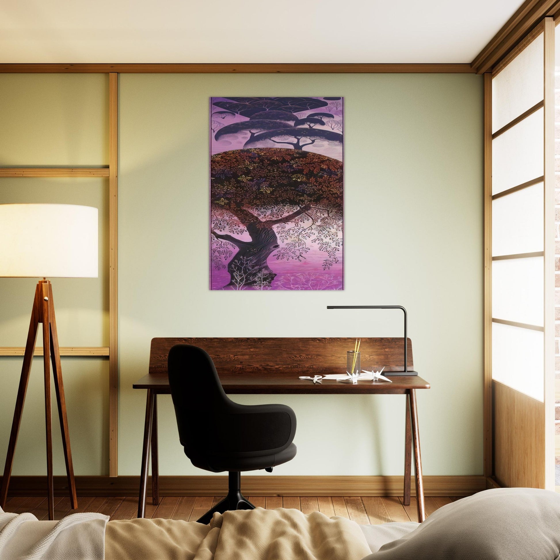 California Tapestry - Eyvind Earle Brushed Aluminum Print - 70x100 cm / 28x40 inches | Eyvind Earle Aluminum Print | Eyvind Earle Prints