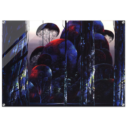 Trees Draped in Autumn - Eyvind Earle Acrylic Print - 70x100 cm / 28x40″ inches