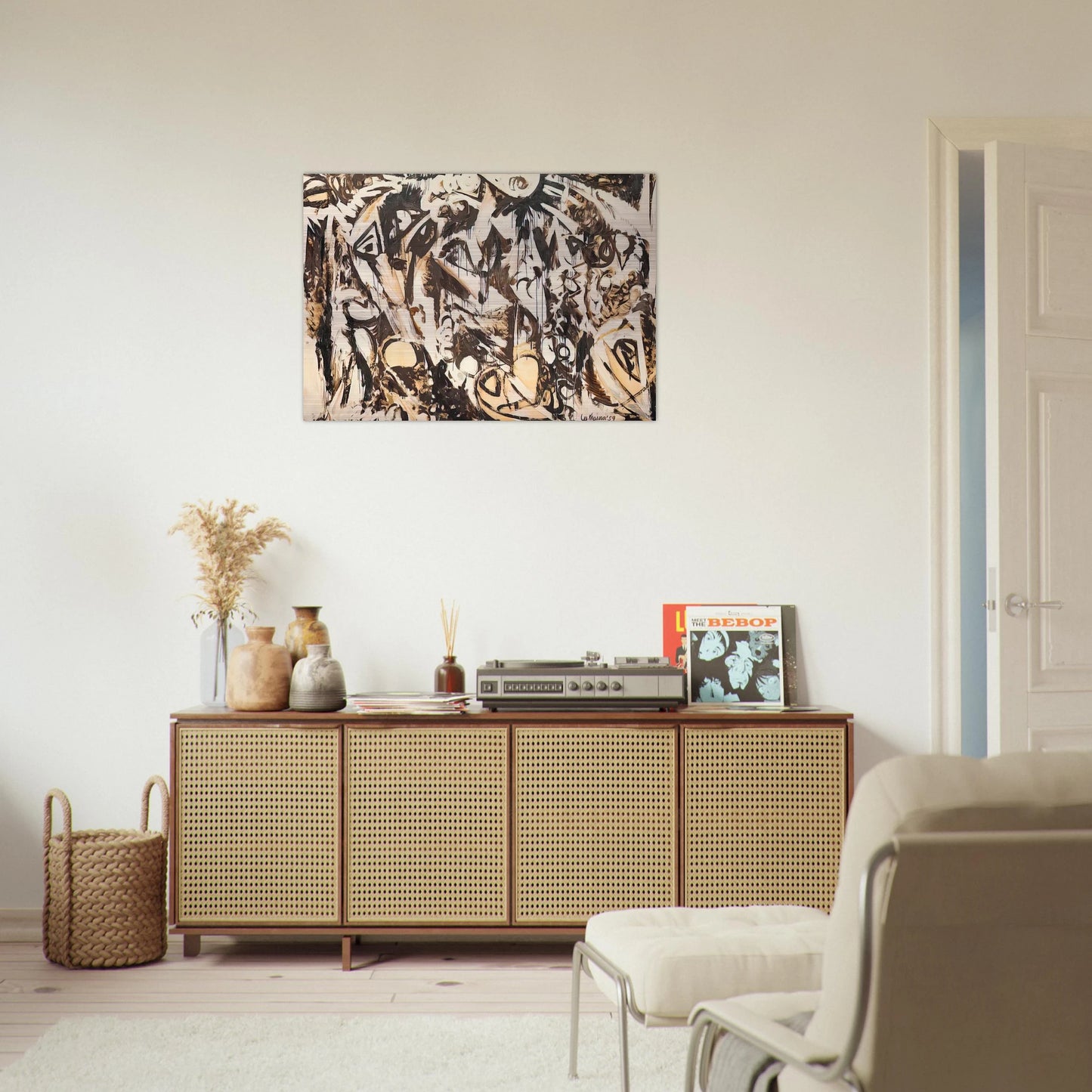 Cool White - Lee Krasner Brushed Aluminum Print - 70x100 cm / 28x40 inches | Lee Krasner Aluminum Print | Lee Krasner Prints