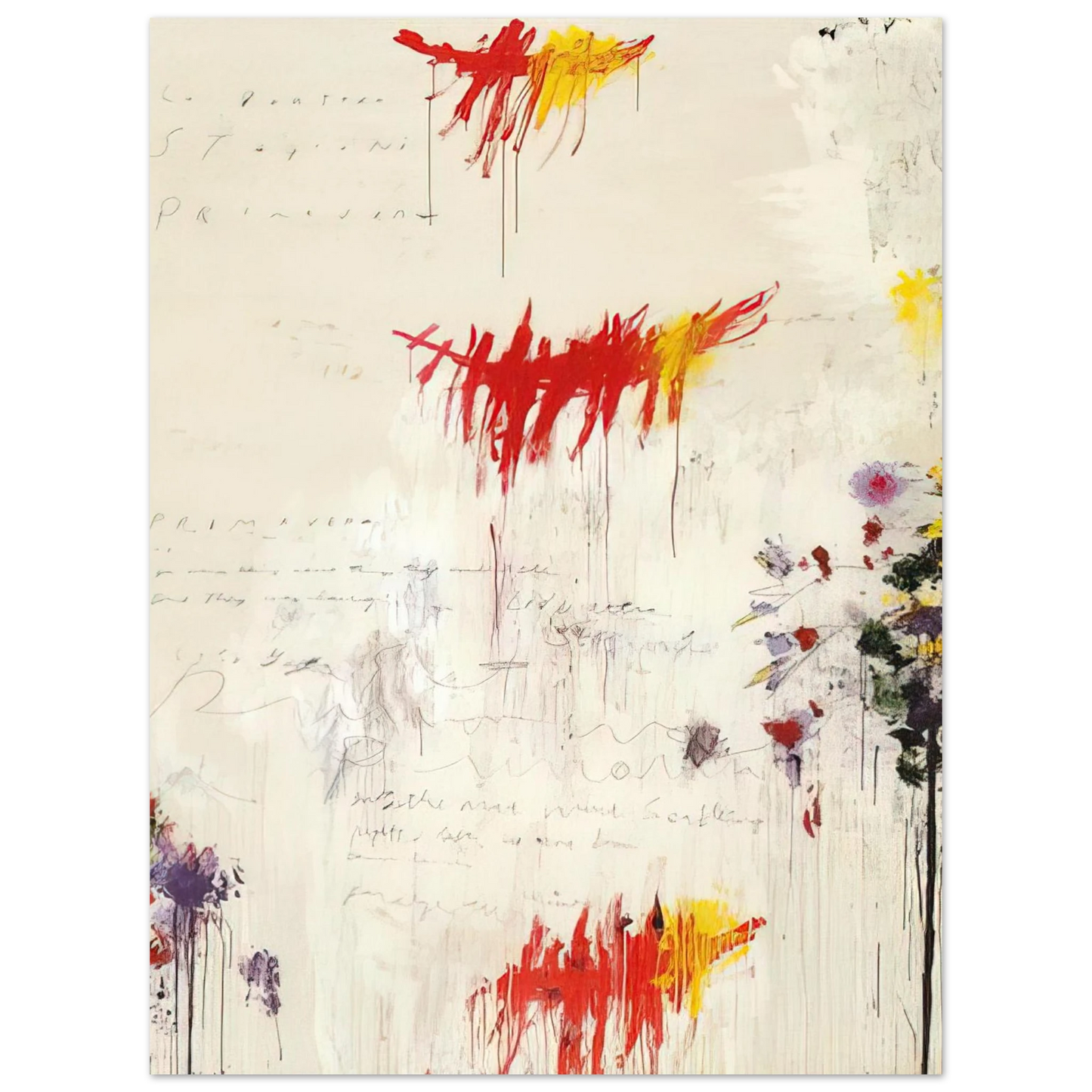 Cy Twombly - Quattro stagioni I. Primavera  75x100 cm / 30x40inches Fine Art Poster