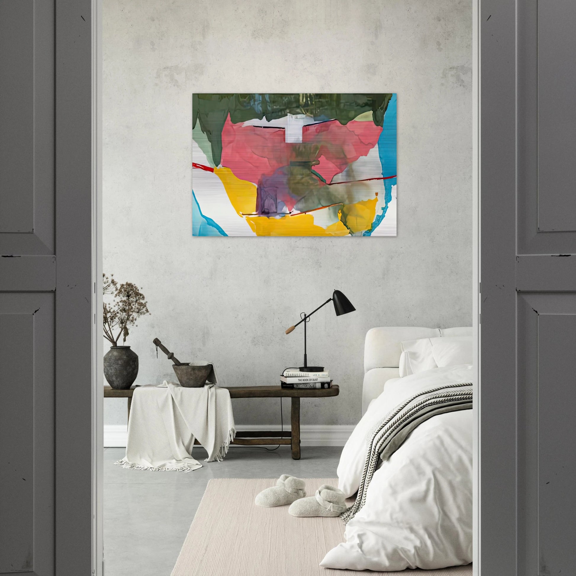Off White Square, 1973- - Helen Frankenthaler Brushed Aluminum Print - 70x100 cm / 28x40 inches | Helen Frankenthaler Aluminum Print | Helen Frankenthaler Prints