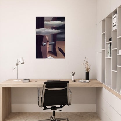 THE CATAPULT OF DESERT 1926 - Rene Magritte Brushed Aluminum Print - 70x100 cm / 28x40 inches | Rene Magritte Aluminum Print | Rene Magritte Prints