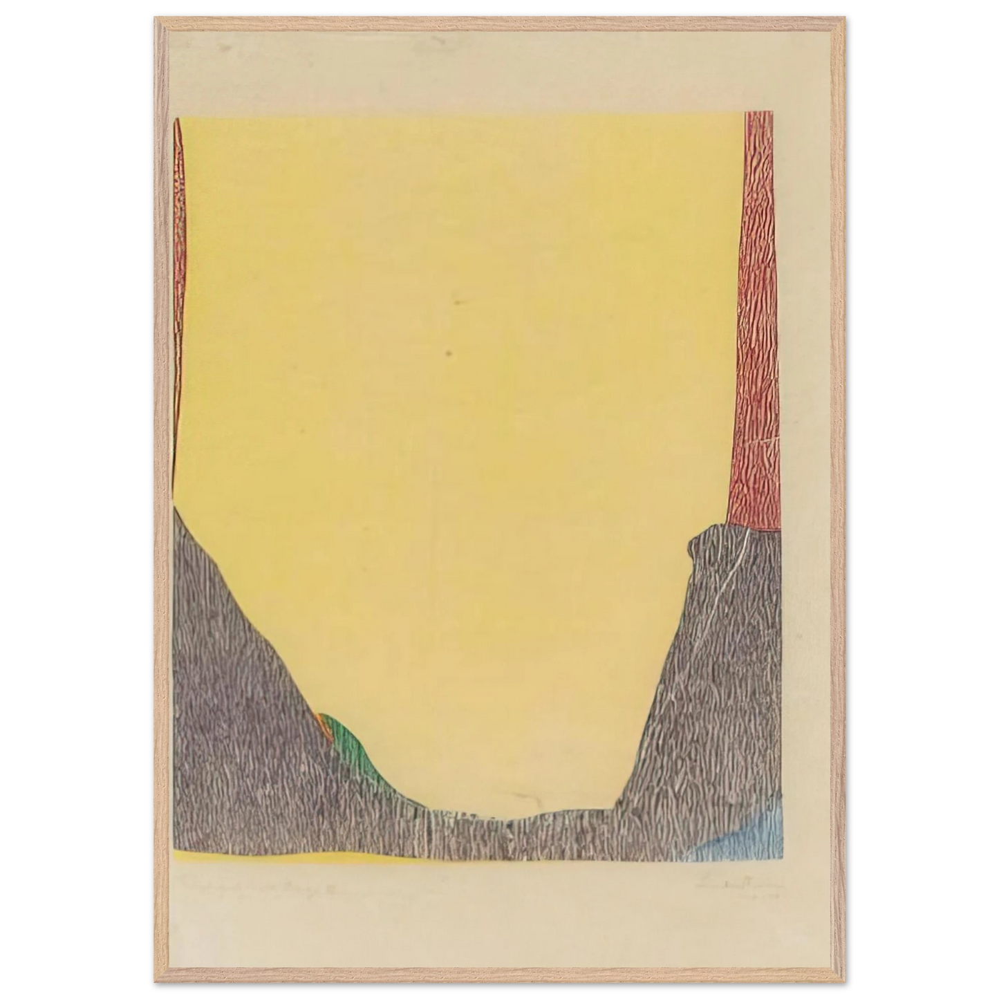 Helen Frankenthaler - East and Beyond - 1973 Wall art - 40x50 cm / 16x20 inches - Premium Wooden Framed Poster With Fine Art Paper-canvas - White frame