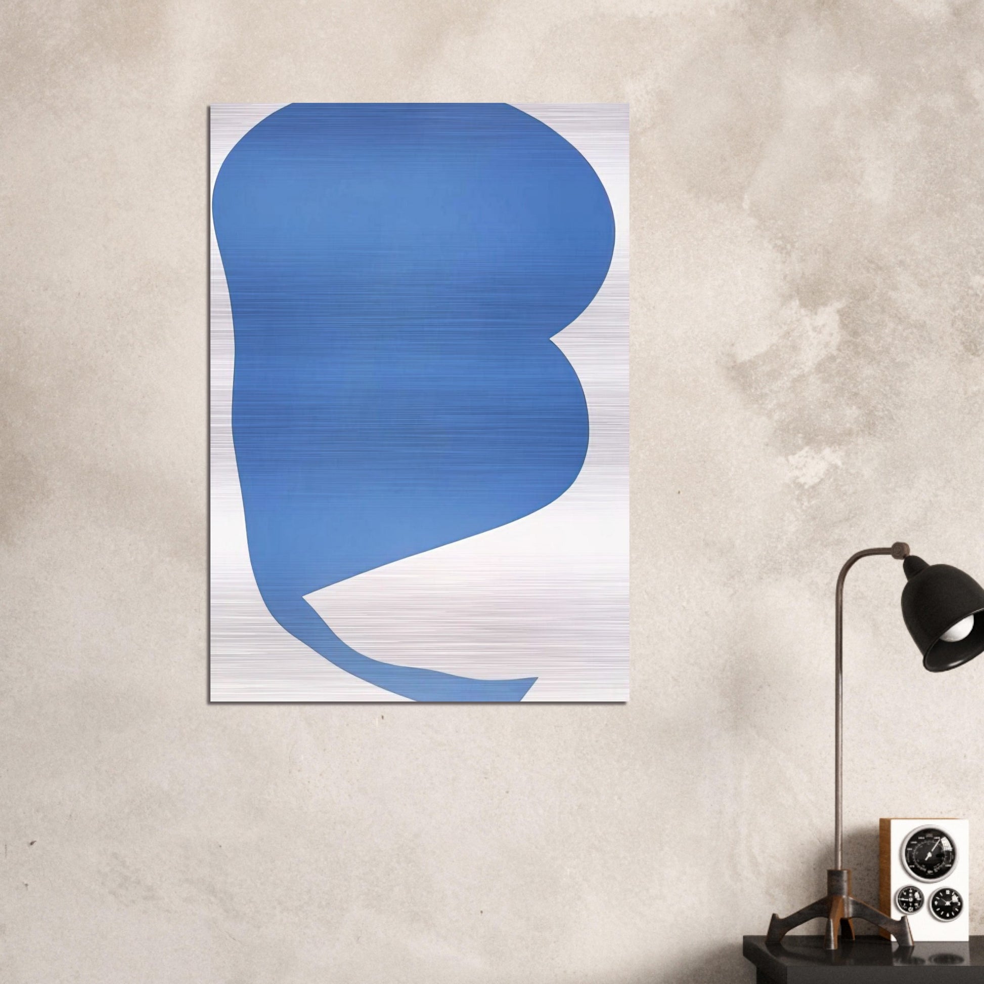 Blue on White - Ellsworth Kelly Brushed Aluminum Print - 70x100 cm / 28x40 inches | Ellsworth Kelly Aluminum Print | Ellsworth Kelly Prints