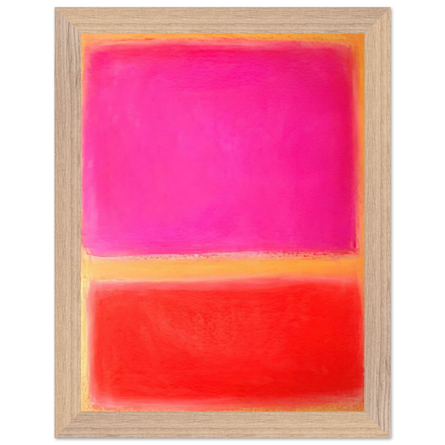 Helen Frankenthaler - Untitled - Color Field Painting Wall art - A1 (59.4 x 84.1  cm) - Premium Wooden Framed Poster With Fine Art Paper - White frame