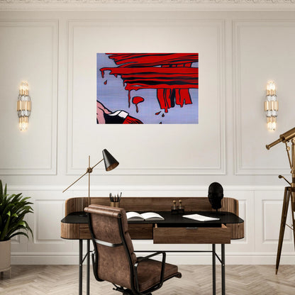 BRUSHSTROKES 1965 - Roy Lichtenstein Brushed Aluminum Print - 70x100 cm / 28x40 inches | Roy Lichtenstein Aluminum Print | Roy Lichtenstein Prints