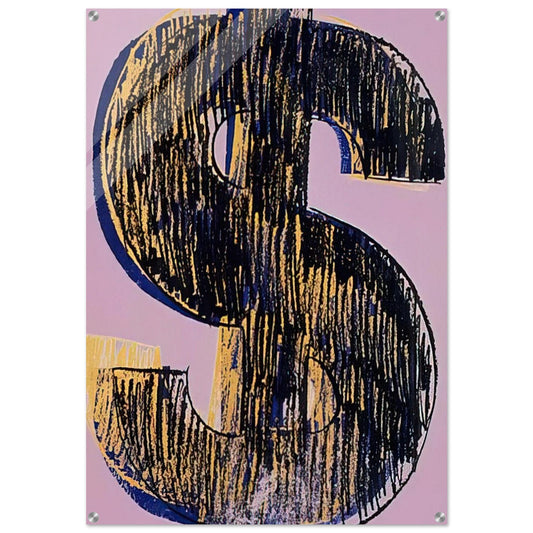 Dollar Sign - Andy Warhol Acrylic Print - 70x100 cm / 28x40″ inches | Andy Warhol Wall Art | Andy Warhol Prints