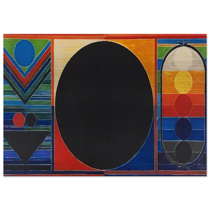 Composition Geometrique - 2007 - S. H. Raza Brushed Aluminum Print - 70x100 cm / 28x40 inches | S. H. Raza Aluminum Print | S. H. Raza Prints