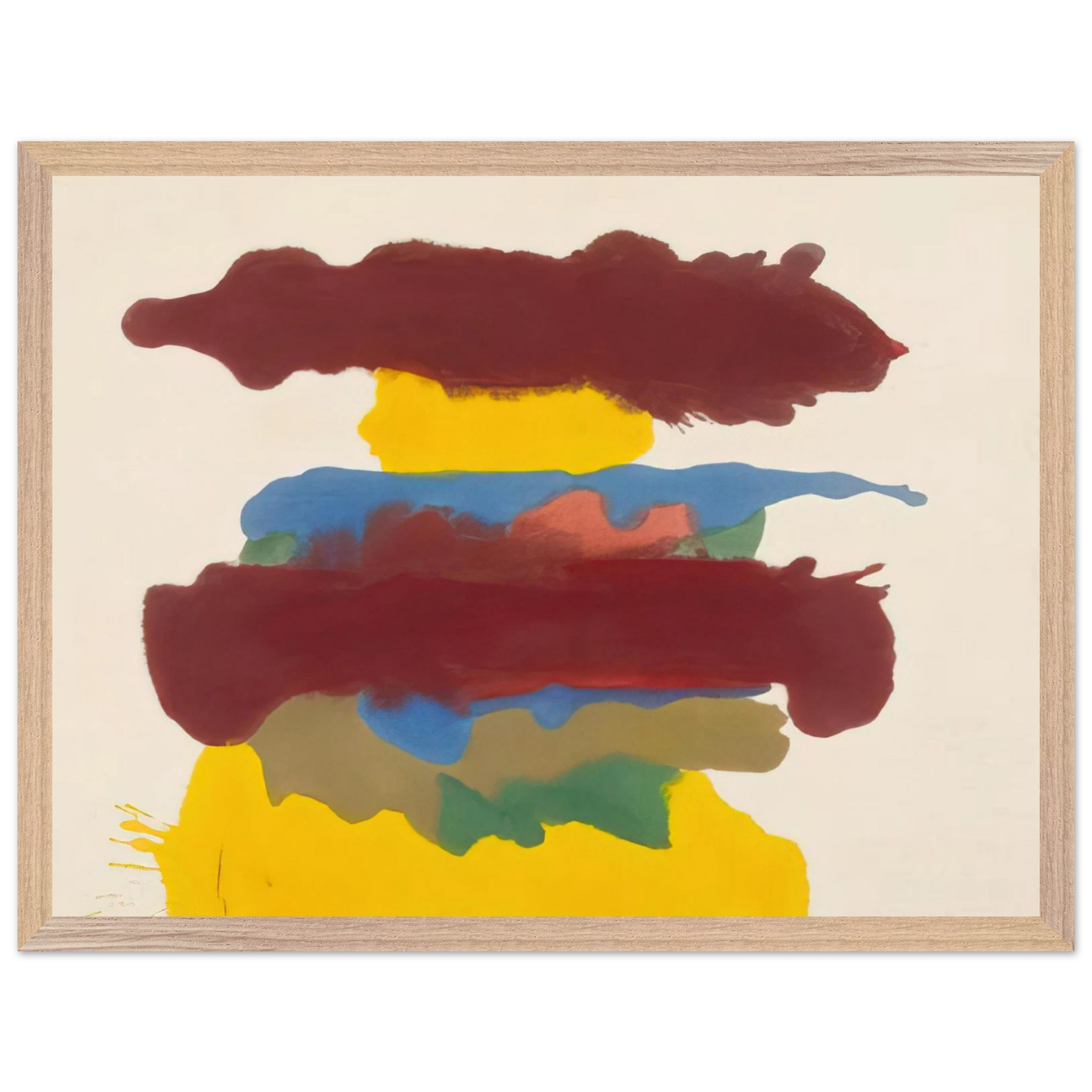 Helen Frankenthaler - Weather Change - 1963 Wall art - A1 (59.4 x 84.1  cm) - Premium Wooden Framed Poster With Fine Art Paper-canvas - White frame