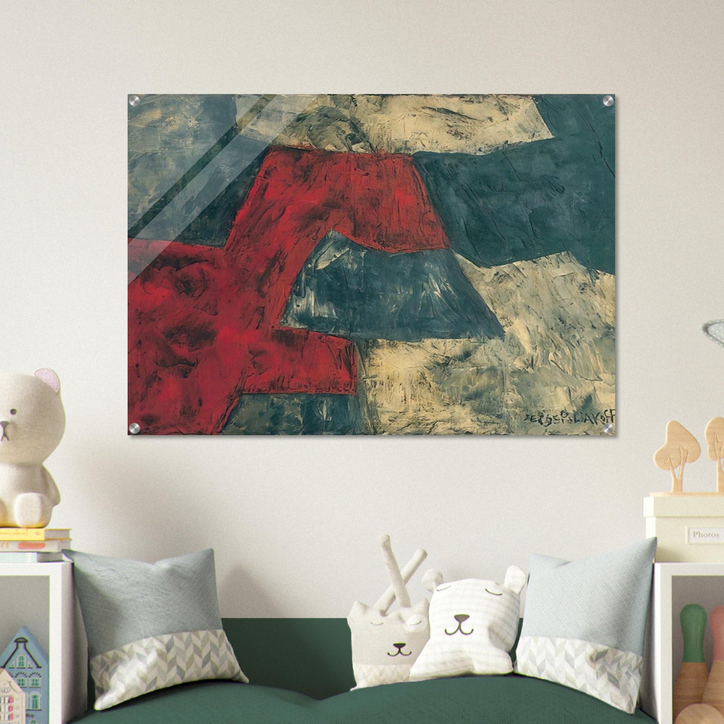 Composition - 1958 - Serge Poliakoff Acrylic Print - 70x100 cm / 28x40″ inches