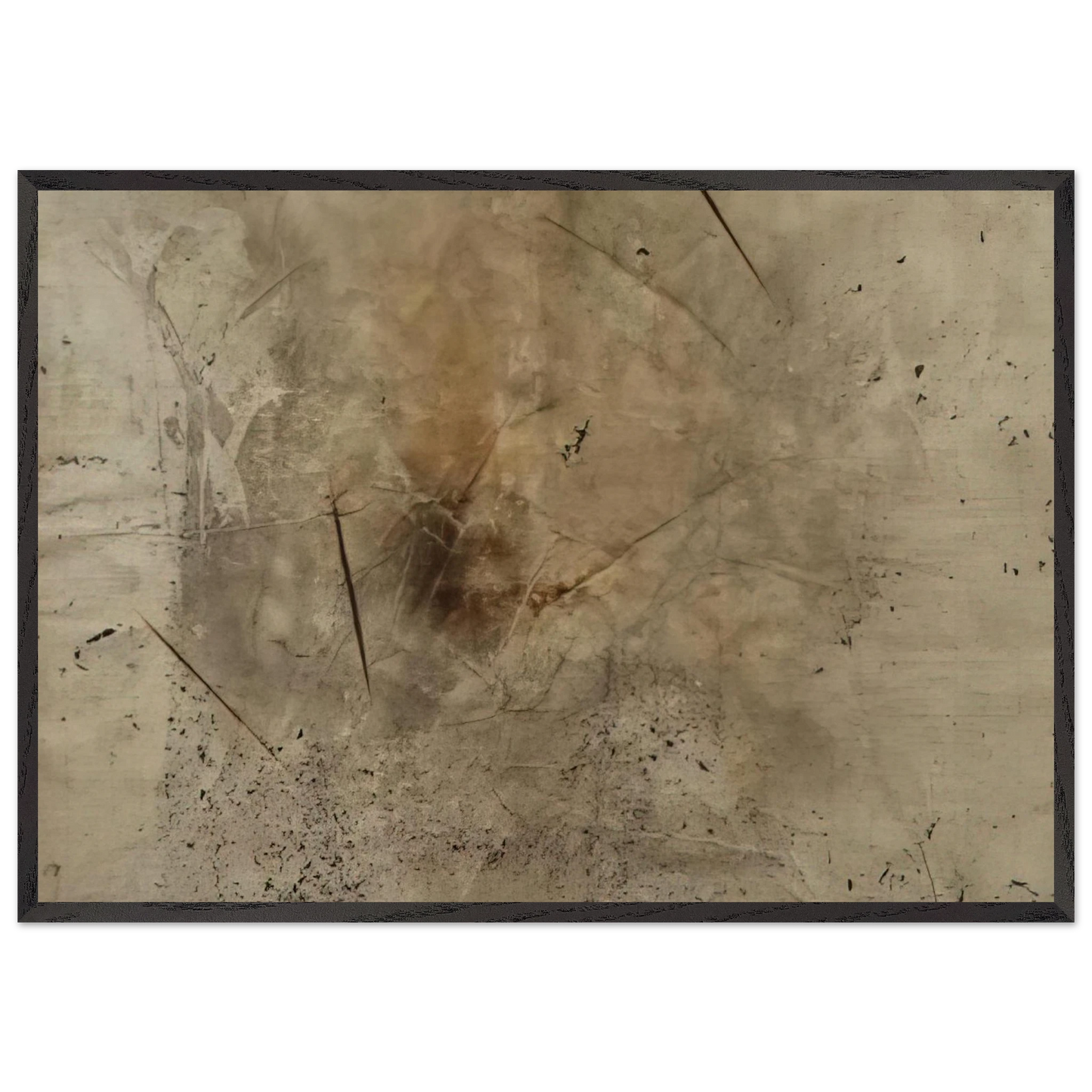 Variations III 29 - Abstract Expressionism - John Cage 70x100 cm / 28x40 inches Framed Art Print – Black Wooden Frame