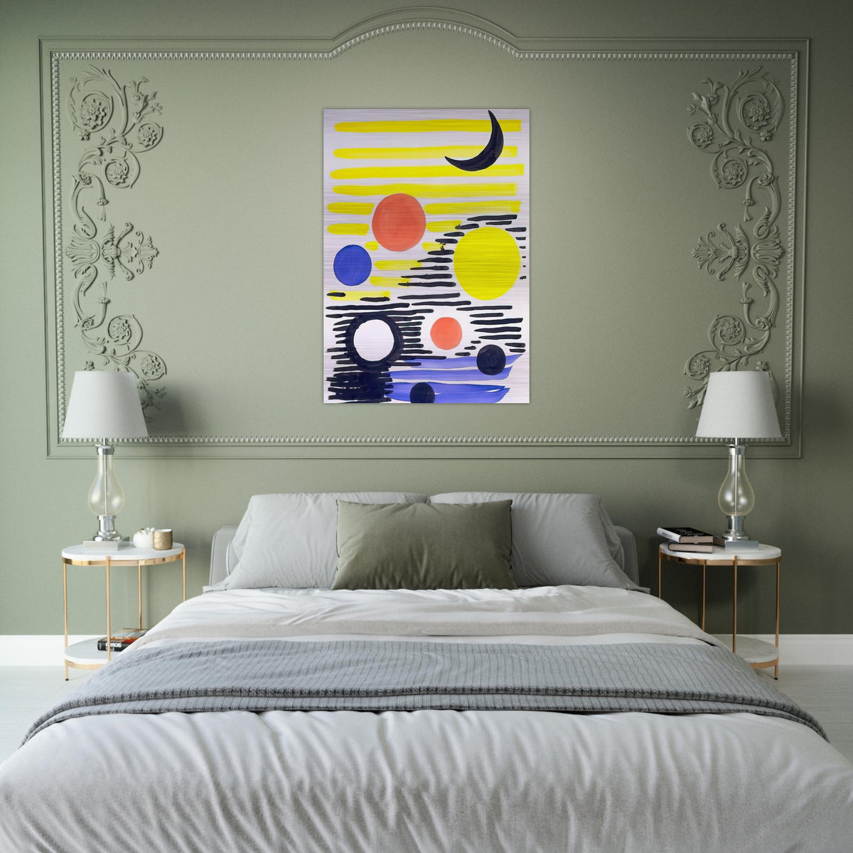7 CIRCLES ABSTRACT 1966 - Alexander Calder Brushed Aluminum Print - 70x100 cm / 28x40 inches | Alexander Calder Aluminum Print | Alexander Calder Prints