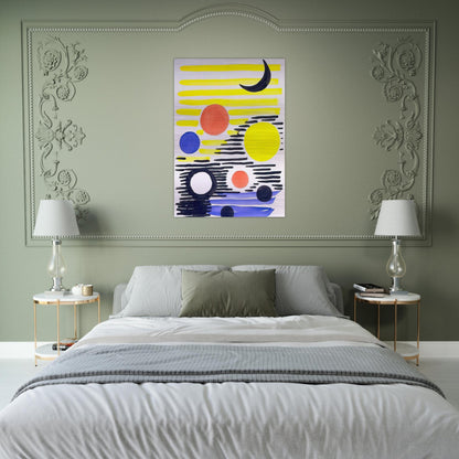 7 CIRCLES ABSTRACT 1966 - Alexander Calder Brushed Aluminum Print - 70x100 cm / 28x40 inches | Alexander Calder Aluminum Print | Alexander Calder Prints