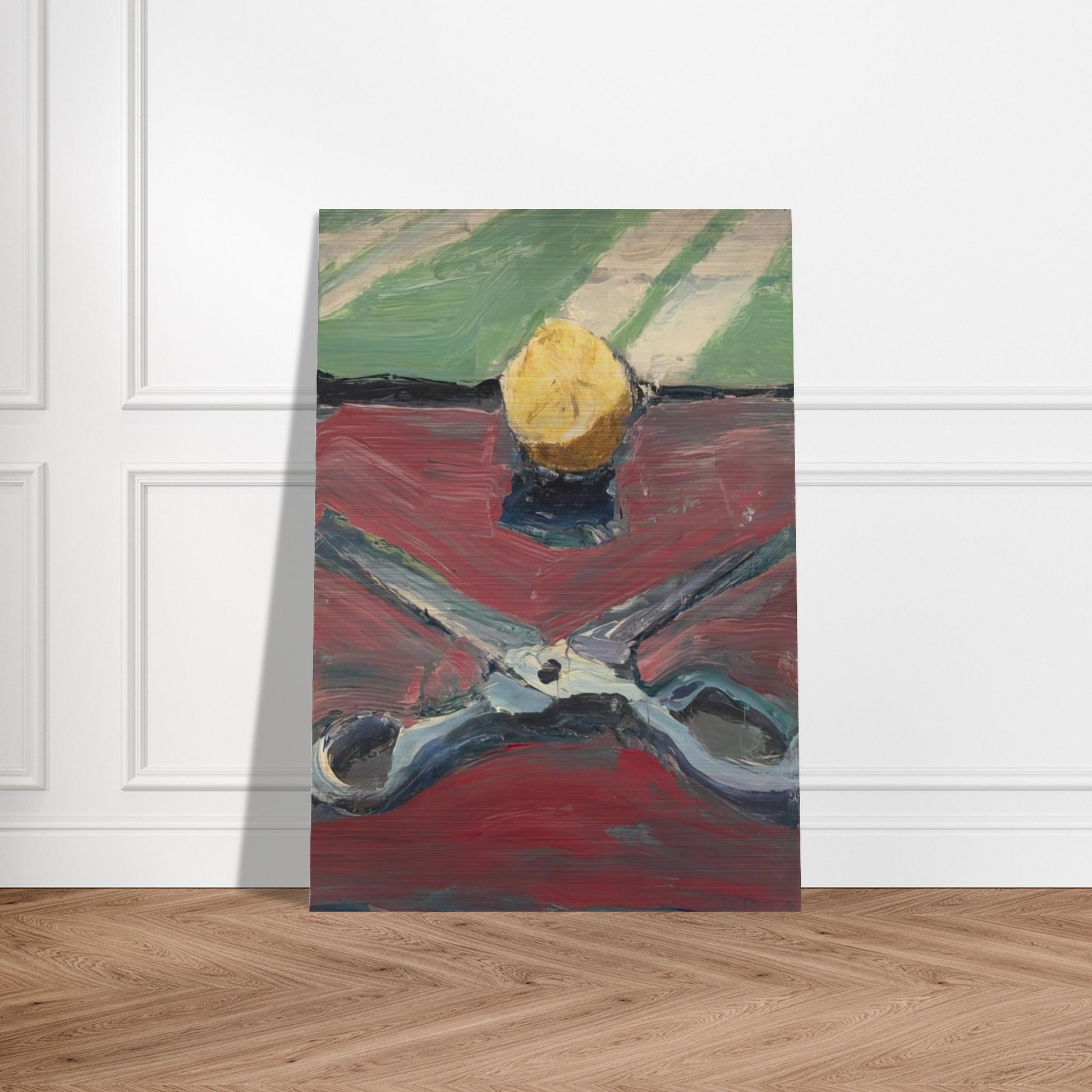 Scissors and Lemon, II - Richard Diebenkorn Brushed Aluminum Print - 70x100 cm / 28x40 inches | Richard Diebenkorn Aluminum Print | Richard Diebenkorn Prints