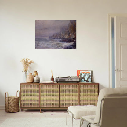 The Effect of Fog near Dieppe - claude monet Brushed Aluminum Print - 70x100 cm / 28x40 inches | claude monet Aluminum Print | claude monet Prints