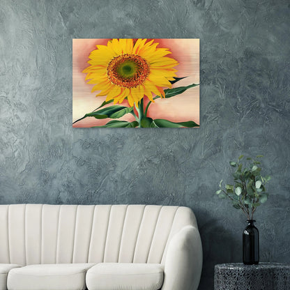 A Sunflower from Maggie - Georgia O'Keeffe Brushed Aluminum Print - 70x100 cm / 28x40 inches | Georgia O'Keeffe Aluminum Print | Georgia O'Keeffe Prints