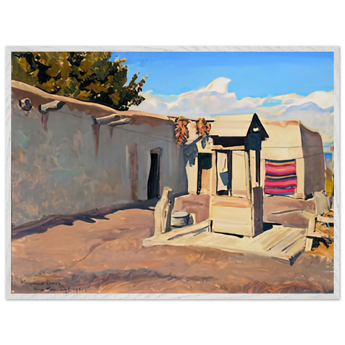 Maynard Dixon - OLD PATIO 1931 Wall art - A3 (29.7 x 42  cm) - Premium Wooden Framed Poster With Fine Art Paper-canvas - Black frame