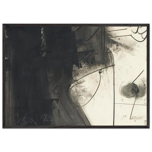 Untitled - 1963 N16 - Hassel Smith 70x100 cm / 28x40 inches Framed Art Print – Black Wooden Frame