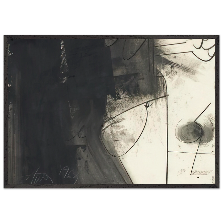 Untitled - 1963 N16 - Hassel Smith 70x100 cm / 28x40 inches Framed Art Print – Black Wooden Frame