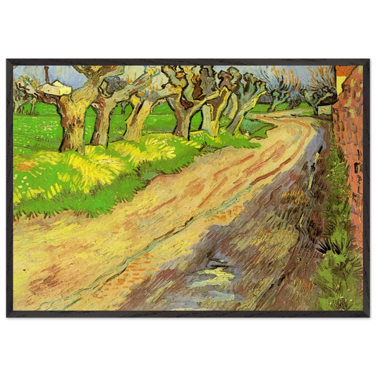 Pollard Willows - Vincent van Gogh 70x100 cm / 28x40 inches Framed Art Print – Black Wooden Frame