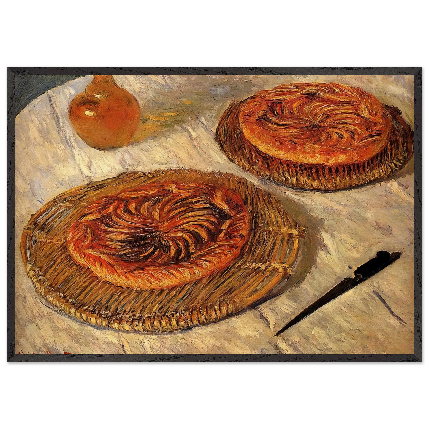 The Galettes - claude monet 70x100 cm / 28x40 inches Framed Art Print – Black Wooden Frame
