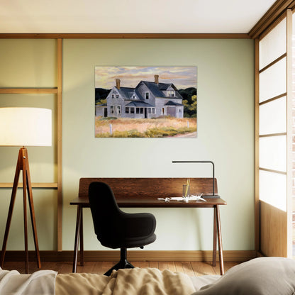 House by a Road - Edward Hopper Brushed Aluminum Print - 70x100 cm / 28x40 inches | Edward Hopper Aluminum Print | Edward Hopper Prints