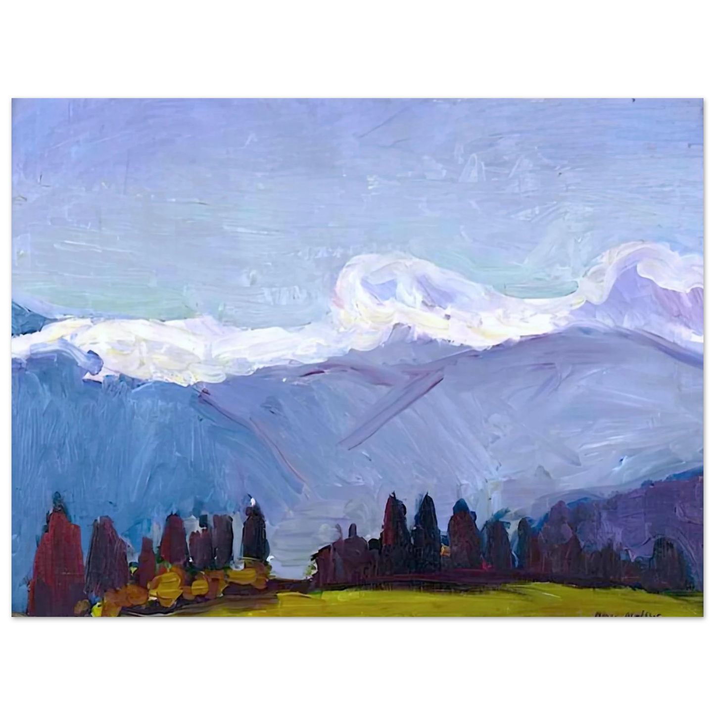 Henri Matisse - GREEN NEEDLES ON THE CROSS JAVERNAZ 1901  75x100 cm / 30x40inches Fine Art Poster