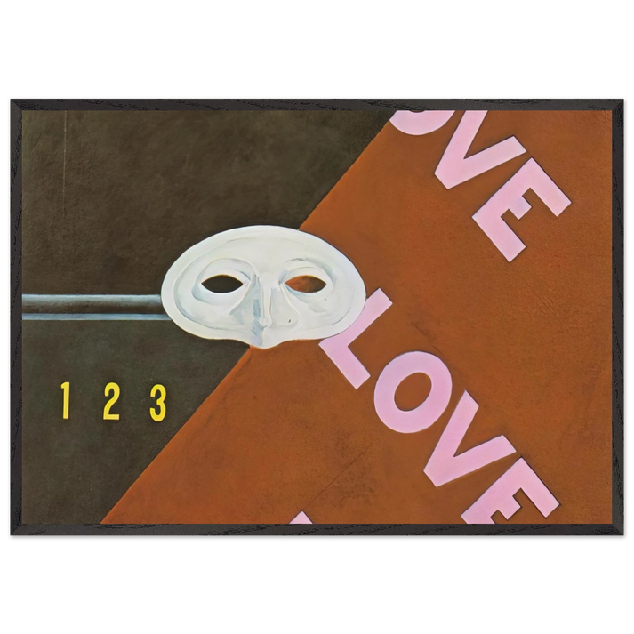 Love Love Love Gertrude Stein - 1928 - Charles Demuth 70x100 cm / 28x40 inches Framed Art Print – Black Wooden Frame