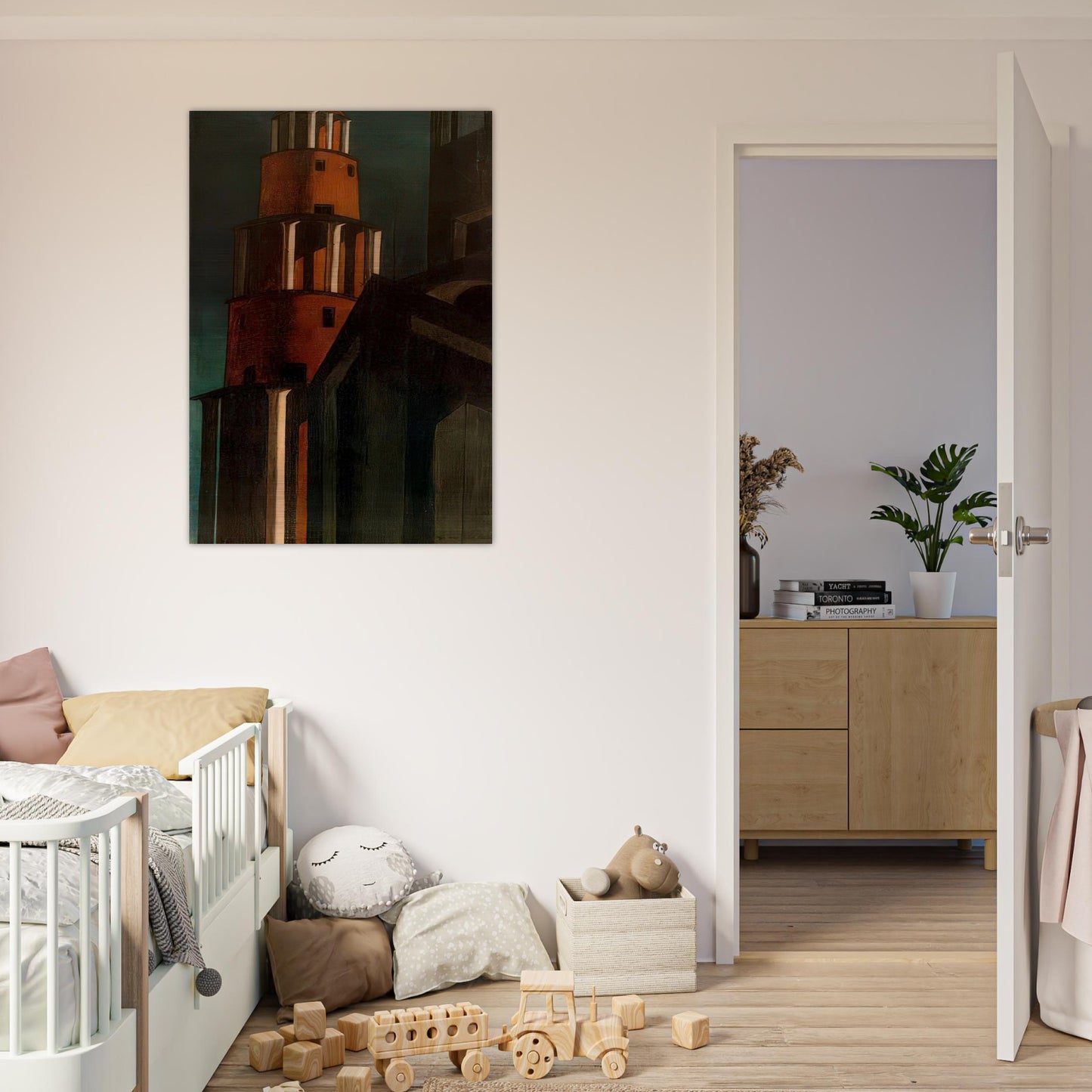 THE TOWER - Giorgio de Chirico Brushed Aluminum Print - 70x100 cm / 28x40 inches | Giorgio de Chirico Aluminum Print | Giorgio de Chirico Prints