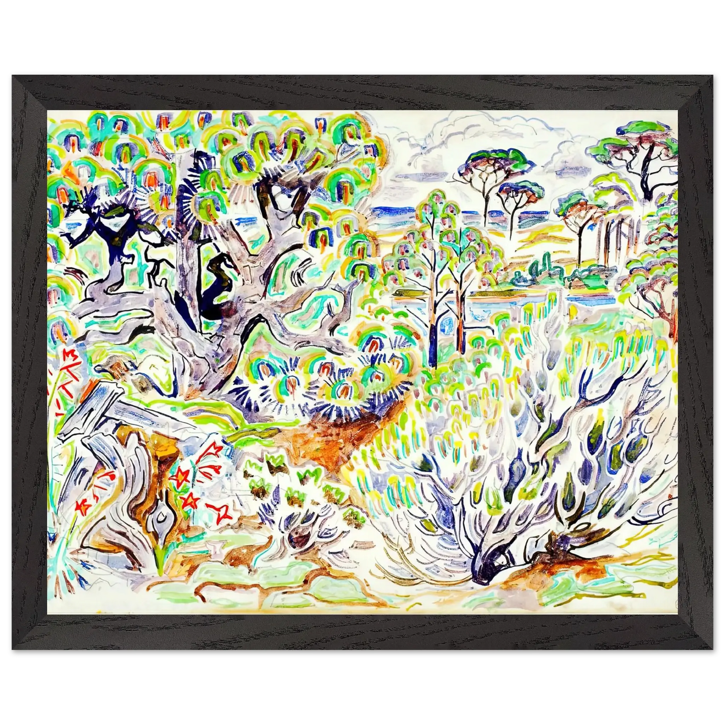 Walter Inglis Anderson - Walter Anderson Wall art - 70x100 cm / 28x40 Inches - Premium Wooden Framed Poster With Fine Art Paper - Black frame