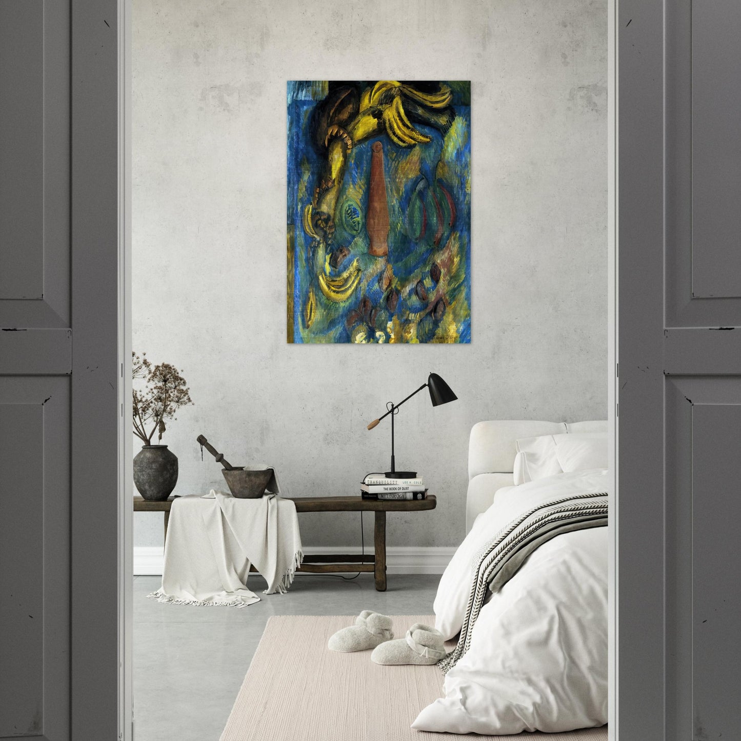 STILL LIFE WITH BANANAS 1909 - Raoul Dufy Brushed Aluminum Print - 70x100 cm / 28x40 inches | Raoul Dufy Aluminum Print | Raoul Dufy Prints