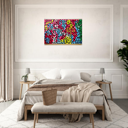 UNTITLED 1987 - Keith Haring Acrylic Print - 70x100 cm / 28x40″ inches