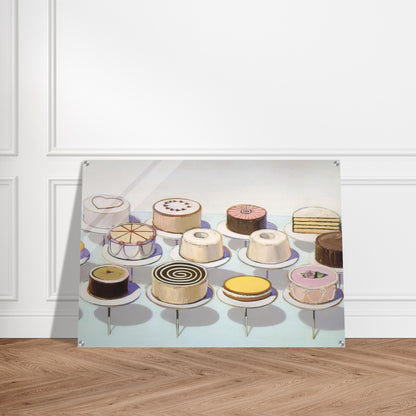 Cakes - 1963 - Wayne Thiebaud Acrylic Print - 70x100 cm / 28x40″ inches