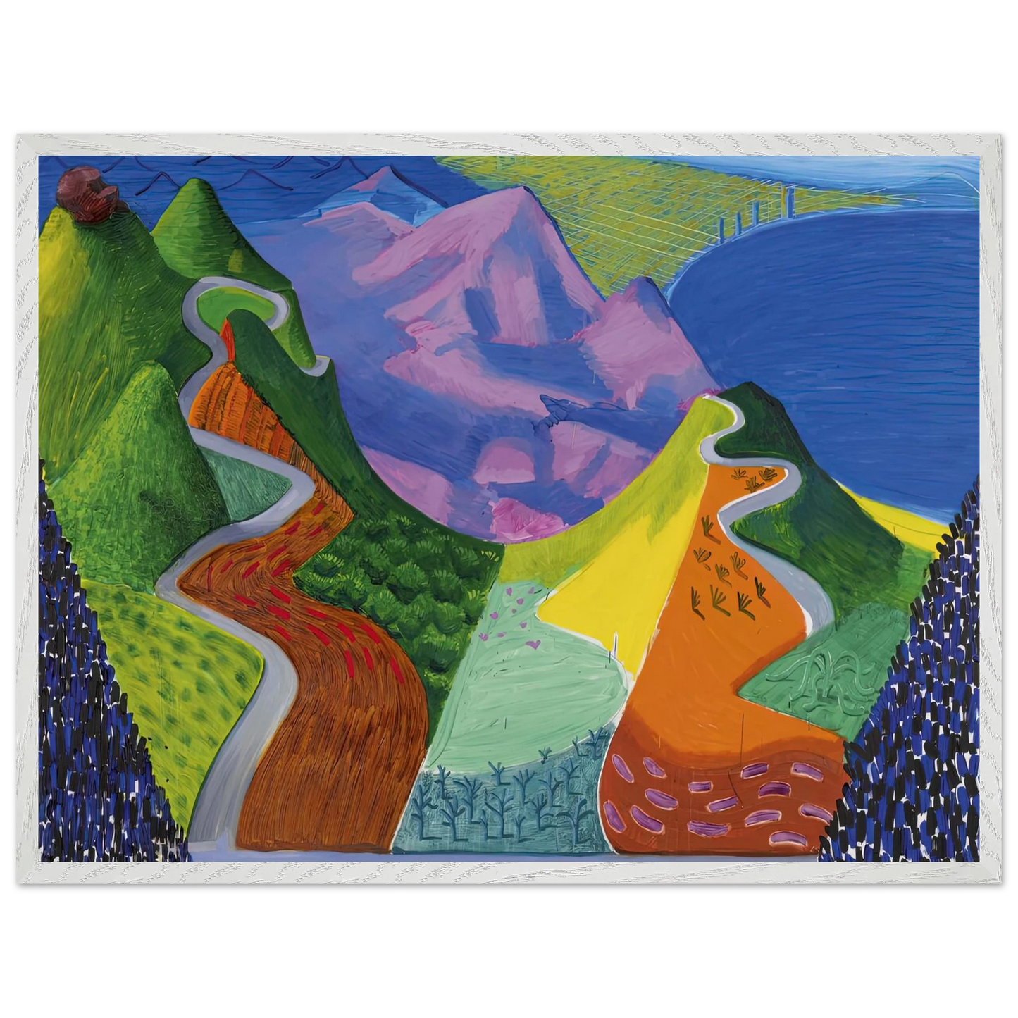 David Hockney - David Hockney Wall art - A3 (29.7 x 42  cm) - Fine Art Poster-canvas - -