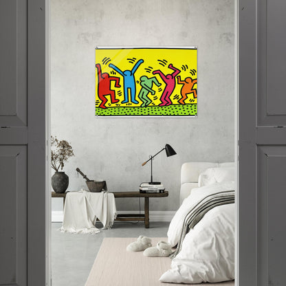 UNTITLED DANCE 1987 - Keith Haring Acrylic Print - 70x100 cm / 28x40″ inches