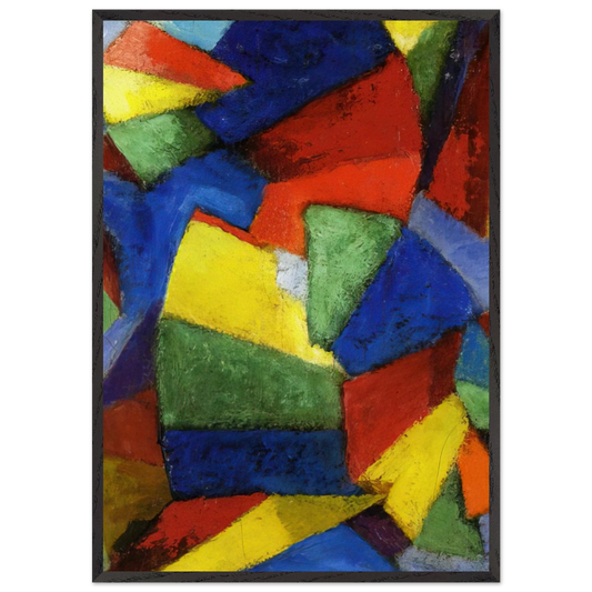 Synchromy in Blue-Violet - 1912 - Morgan Russell 70x100 cm / 28x40 inches Framed Art Print – Black Wooden Frame